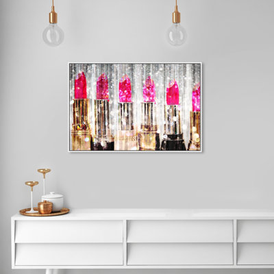 " Fashion And Glam Lipstick Collection, Glam Pink " by Oliver Gal