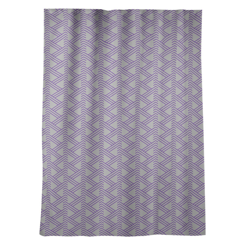 Jordao Room Darkening Curtain Single Panel, Gray/Purple