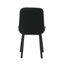 Ensemble de 2 chaises de salle à manger modernes en similicuir noir minimaliste-140882634