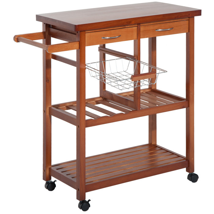 Symple Stuff Solid Wood Kitchen Cart & Reviews - Wayfair Canada