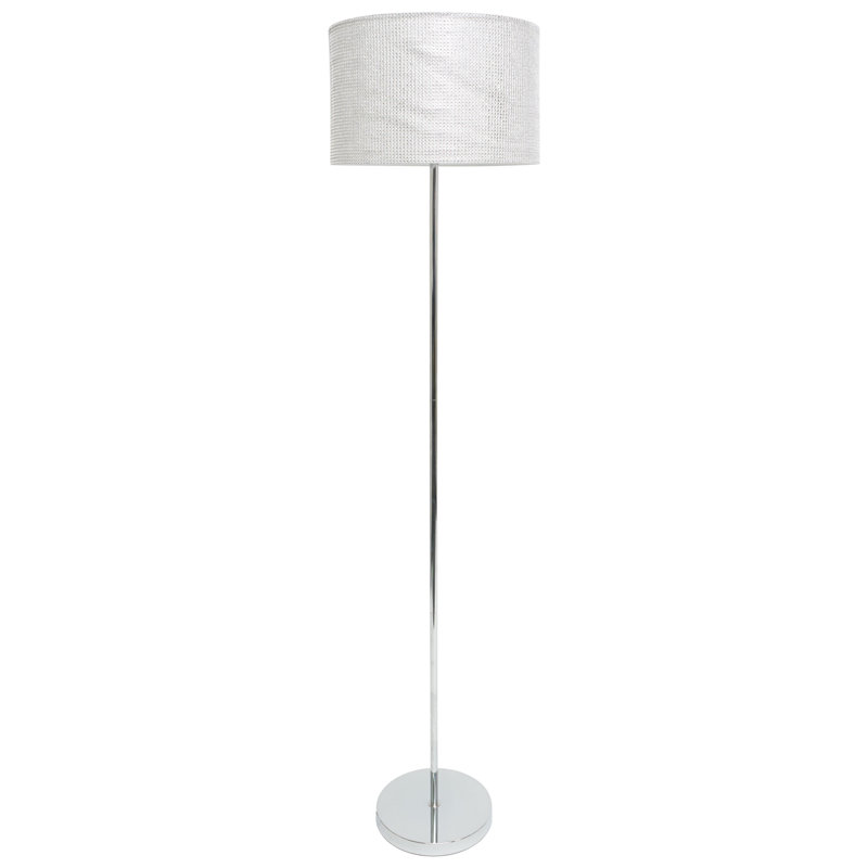 Wombwell 148cm Traditional Floor Lamp, Silver