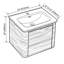 Meuble-lavabo mural simple 24 po avec lavabo en céramique-639103071
