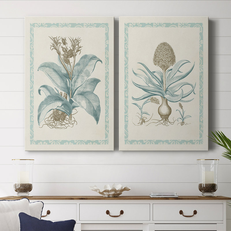Saule bleu Besler III - Toile tendue avec châssis de qualité supérieure - Prêt à être accroché