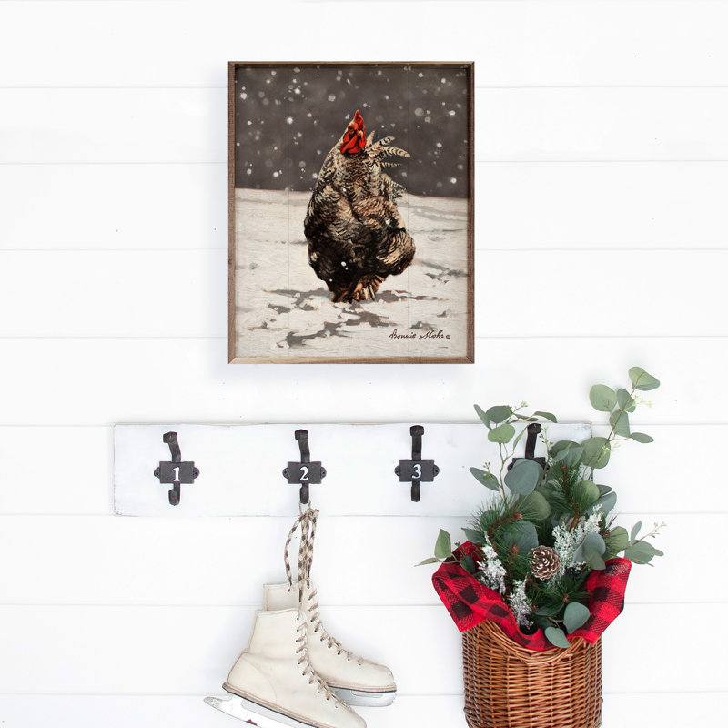 Winter Rooster par Bonnie Mohr, H 20 po x l 16 po