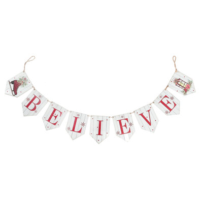 Bannière en bois « Believe »