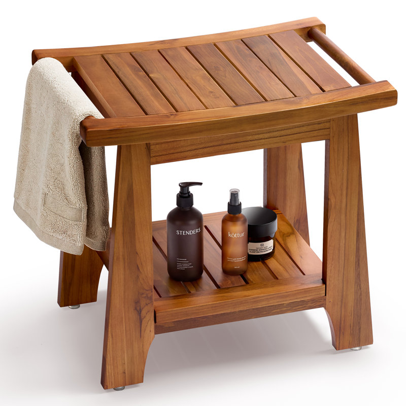 Bancs de douche 18 po en teck pour douche intérieure, 18"D
