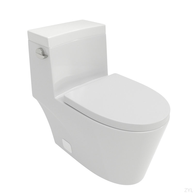 Toilette monobloc en céramique, avec chasse d'eau
