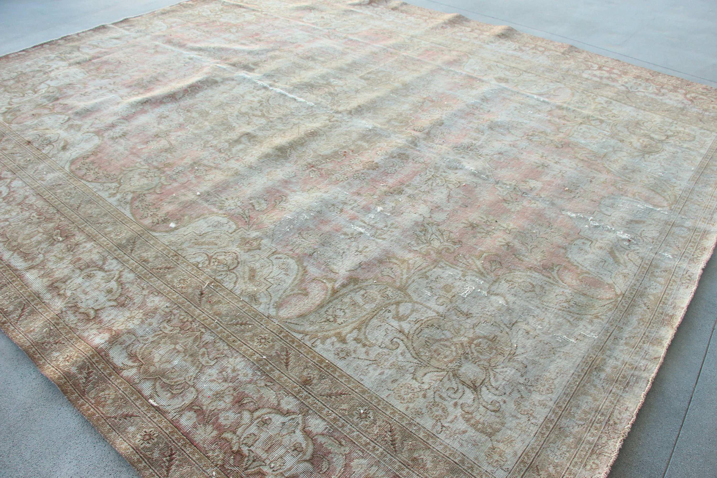 kayra export Oversized Hand Knotted Pink Wool Turkish Rug For Large ...