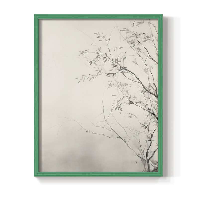 Vintage Landscape XXI Framed Print - Solid Wood, 30" H x 24" W, Green