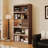 Brown Solid + Manufactured Wood+Glass Display Cases