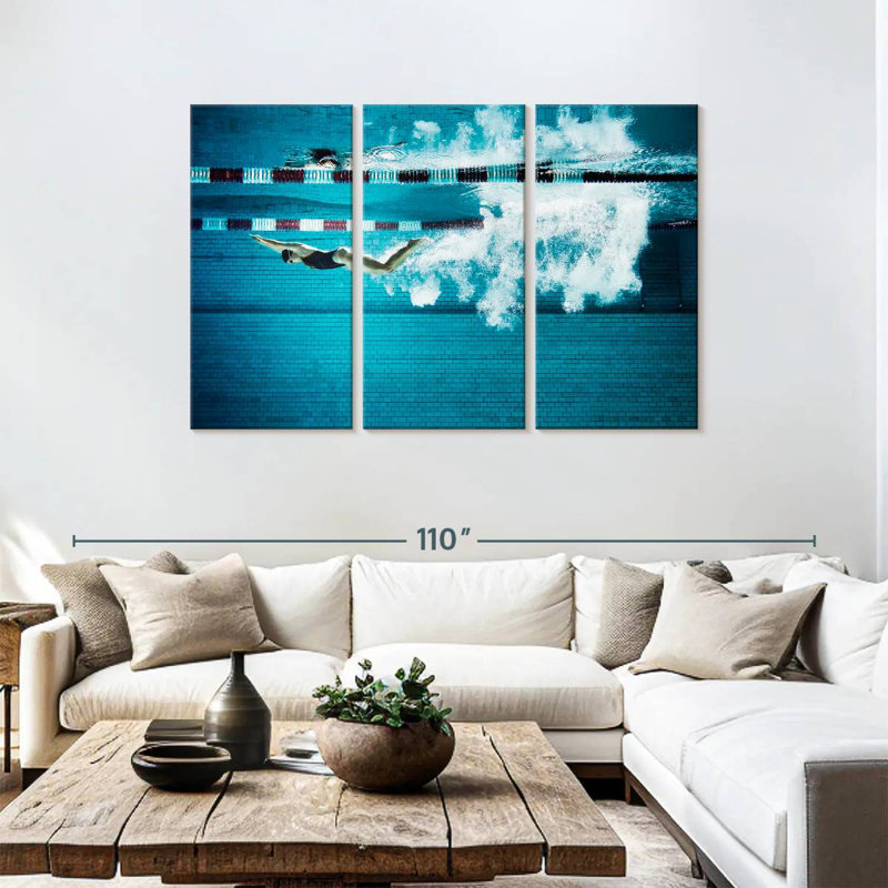 Sireci Female Swimmer Underwater, 48" H x 74" W
