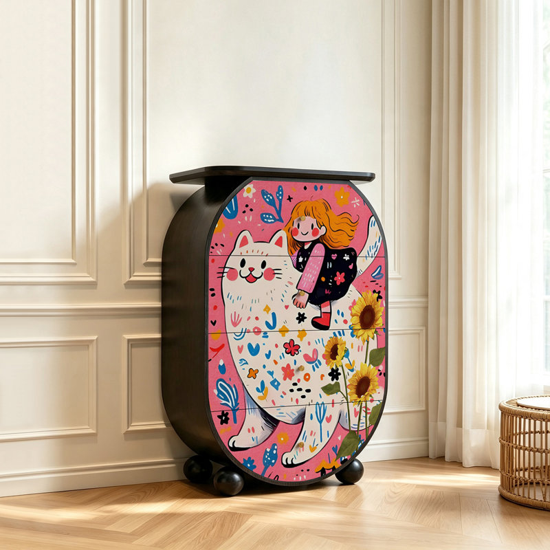 Armoire à tiroirs de style crème