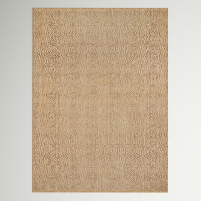 Tapis d'intérieur / extérieur géométrique tissé à la machine Roselyn