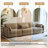 Maelina 3 - Piece Upholstered Camel Corduroy Modular Sectional Sofa with Pillow Back and Solid Wood Legs-981889229