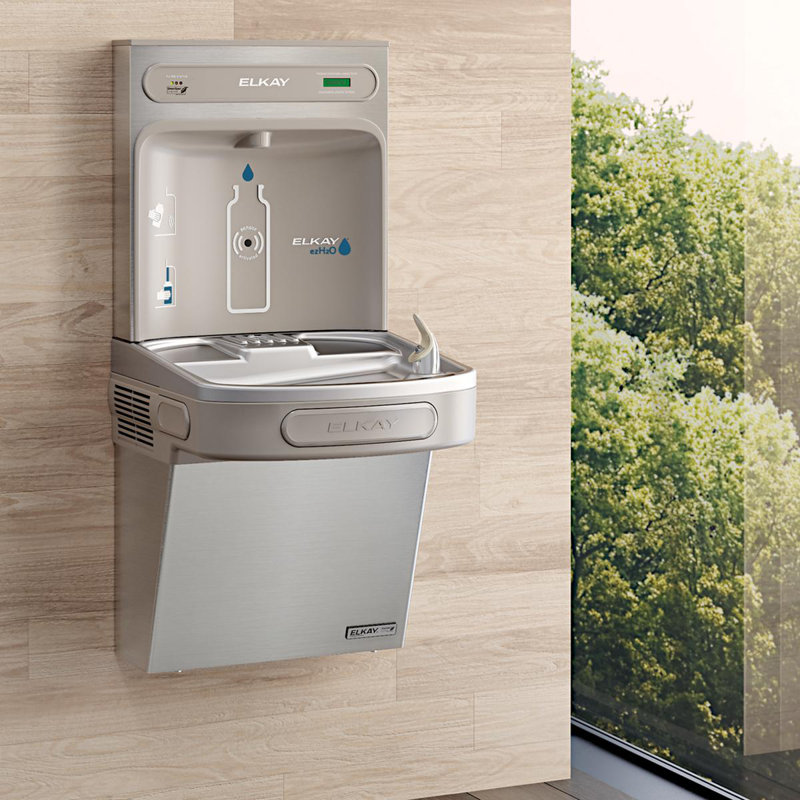 Station de remplissage murale pour bouteilles, Acier inoxydable