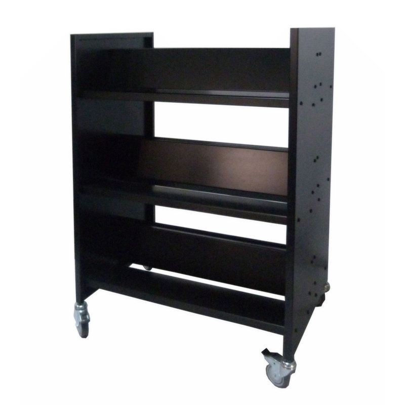 Doublesided Metal Book Cart Library Cart 200 Lbs Capacity 30" W x 15.4 D x 44" H