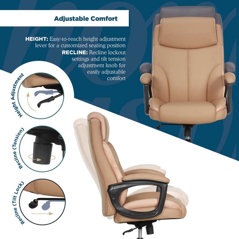 Fauteuil de bureau Adamstown® Danvers, Tanné