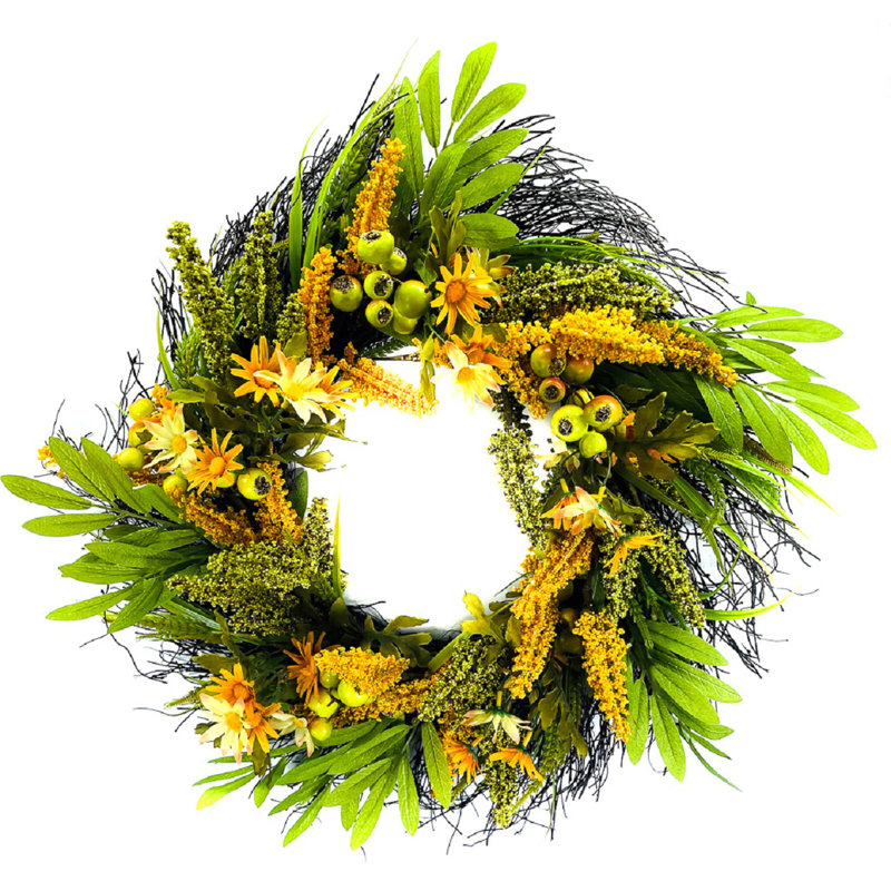Faux Rose Polyester 20'' Wreath