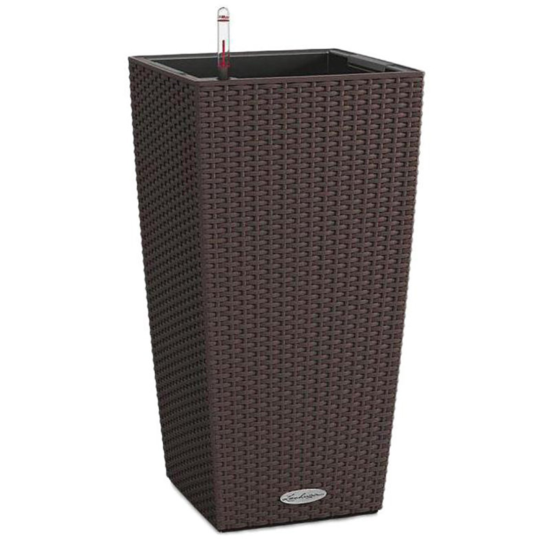 Cubico Pot Planter, 56 cm H x 30 cm W x 30 cm D, Mocha