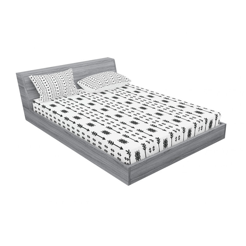 Ensemble de draps Arrows Ornaments, Ensemble de draps pour lit double avec un drap-hou