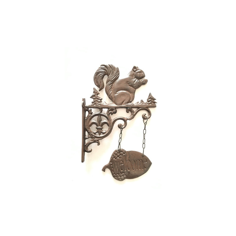 Décoration murale acorn écureuil avec suspension