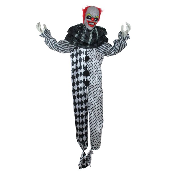 Northlight 5.5' Animated Standing Clown with Glowing Eyes Halloween ...