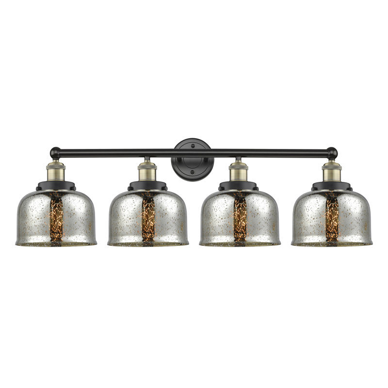 Annagene 4 - Light Dimmable Vanity Light, Silver Plated Mercury, Black Antique Brass