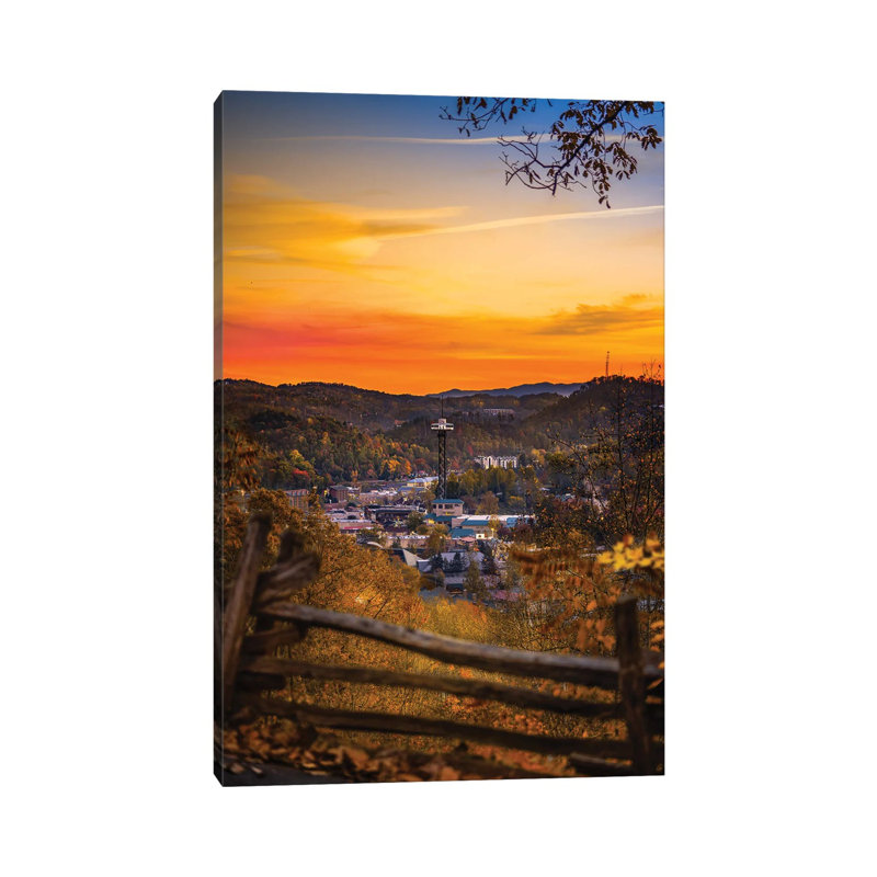 Morning Glow Over Gatlinburg - Imprimé, H 26 po x l 18 po x 1,5 po