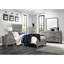 Lit simple gris rustique Modern