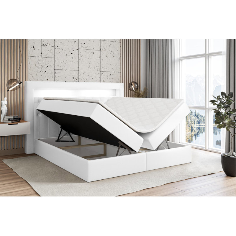 Bed, 120cm W x 200cm D, White