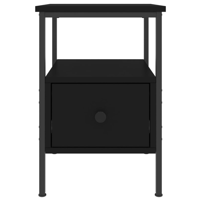 Montclaire Bedside Cabinets 2 pcs 34x36x50 cm Engineered Wood, Black, Individual
