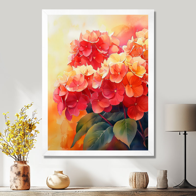 Achenbach - art mural floral, H 20 po x l 12 po, Reproduction encadrée sans passe-partout, Blanc
