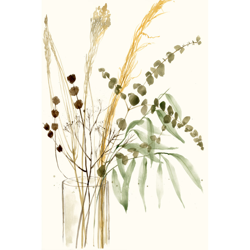 Composition in Vase II par Jennifer Goldberger - peinture sur toile tendue, H 36 po x l 24 po