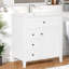 Meuble-lavabo et lavabo Modern Vanities, panneau de fibres à densité moyenne blanc de 30 po