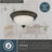 Humayraa Glass LED Flush Mount-2 Pack-121338250