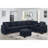 Sectional Sofa, Dark Blue-129582449