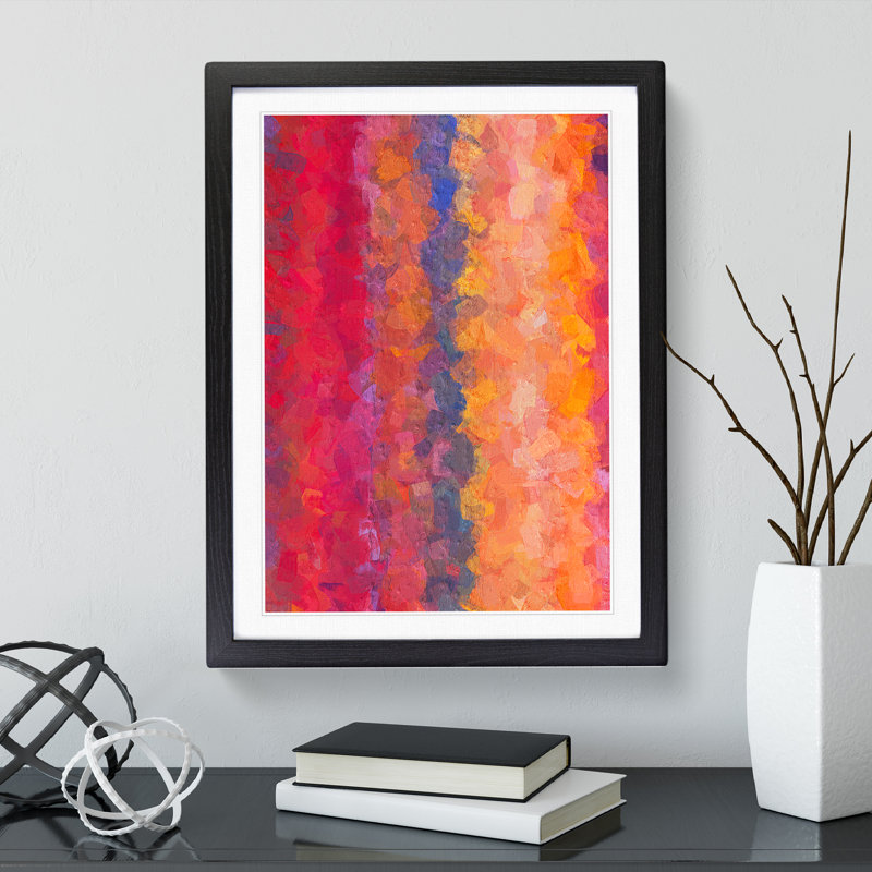 Gone To Heaven Abstract - Single Picture Frame Painting, Black, 34cm H x 25cm W x 2cm D