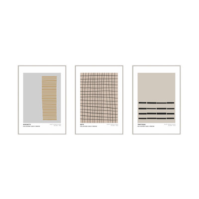 Caos E Ordine 1 by Romina Gadler - 3 Piece Single Structure Frame Print Wall Art Set