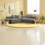 Canapé modulaire spacieux en velours gris moelleux