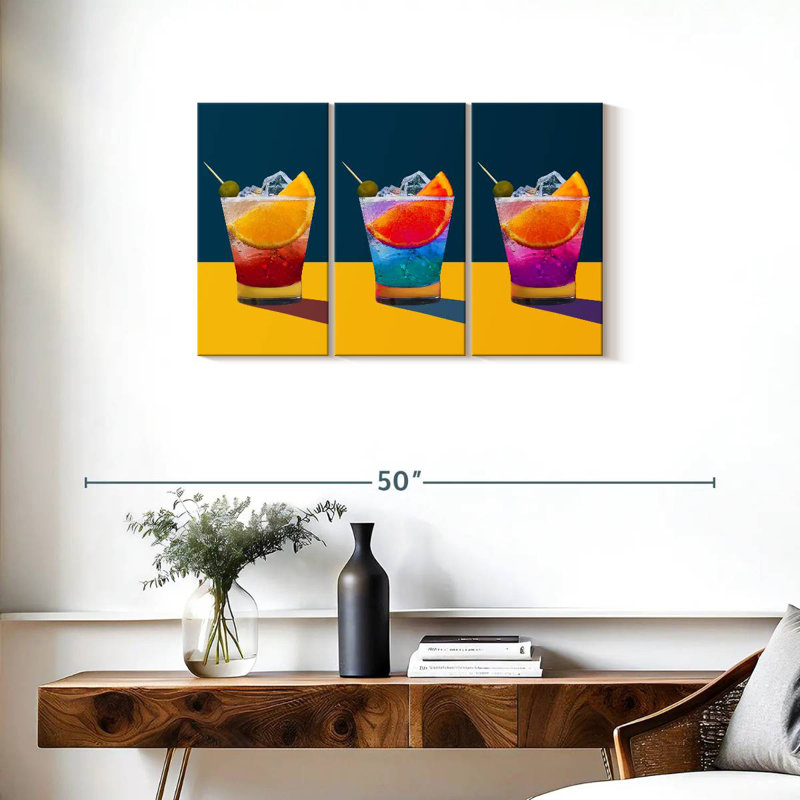 Yarlin Rainbow Cocktail, H 20 po x l 33 po