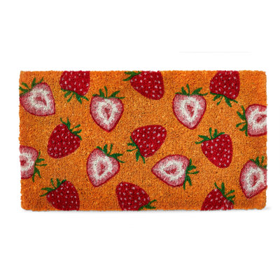 Strawberries Coir Mat Multi Everyday Indoor Outdoor Doormat