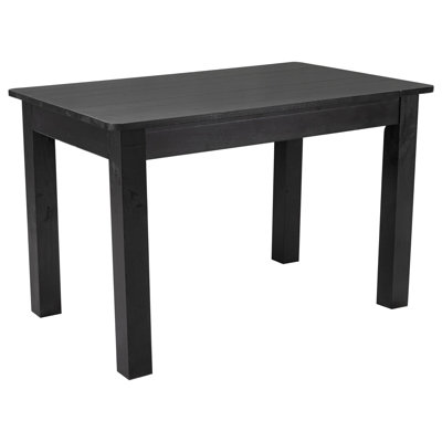 46" x 30" Rustic Farmhouse Solid Pine Rectangular Dining Table
