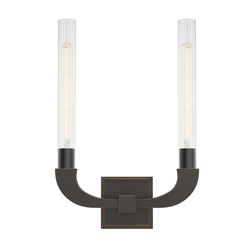 Flute 2 - Light Candle Wall Light, Urban Bronze