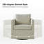 Fauteuil demi-tonneau pivotant de style moderne l 29 po Nicha-94190895
