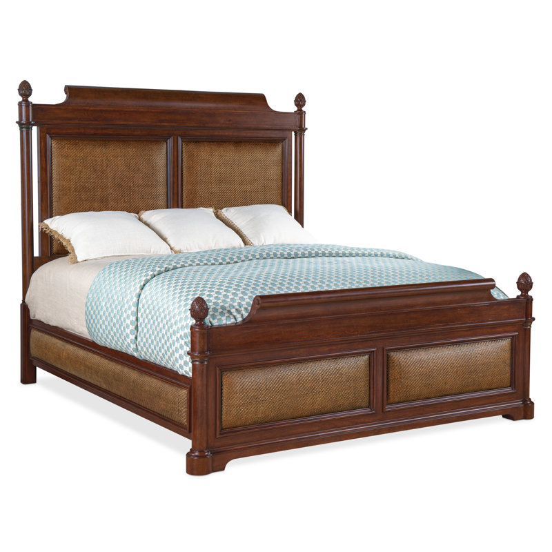 Charleston Brown Wood Frame California King Poster Bed