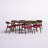 Arbnora 6-Person Solid Wood Upholstered Dining Set