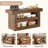 55" Farmhouse Kitchen Island with Storage Shelves, 3-Tier Island Table with Large Countertop, Coffee Bar Table for Kitchen & Dining Room