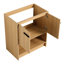 Meuble-lavabo de 30 po avec lavabo en céramique. Armoire en contreplaqué, 2 portes. Conception épurée. Facile à assembler. Armoire en contreplaqué de chêne. Hanche à fermeture en douceur. Assemblage. Finition