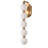 25" Mod Sconce in Satin Brass with White Striated Glass Globes
