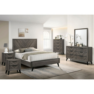 Keni 6 Piece Solid Wood Bedroom Set
